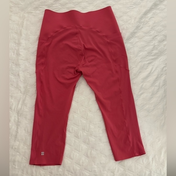 Sweaty Betty Super Power crop Length High Waisted Leggings Pink. Size XXL - Picture 9 of 11